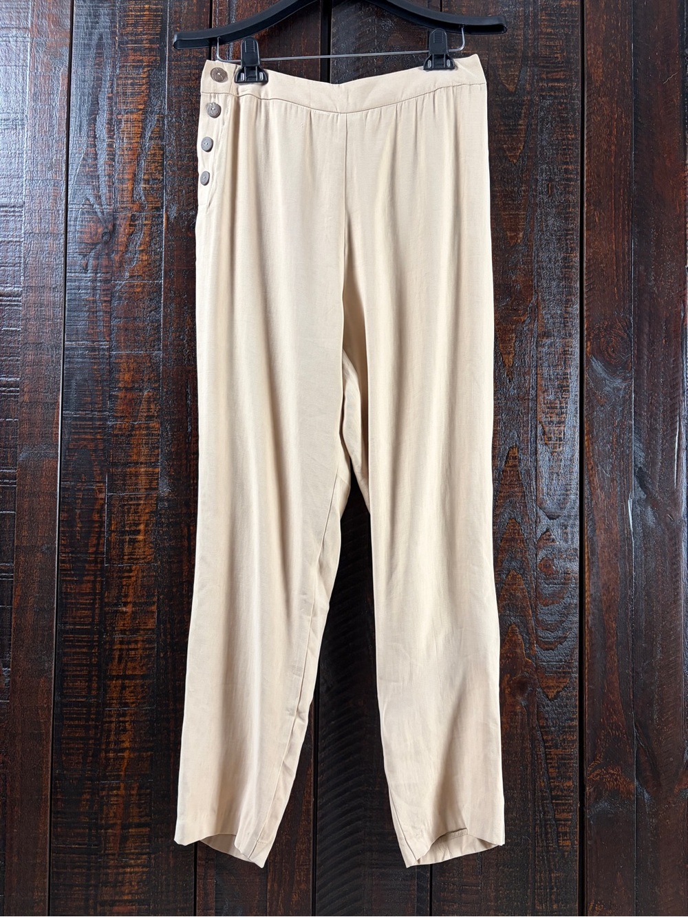 BCBG Drapey High Waist Trousers in Sand NWT Small